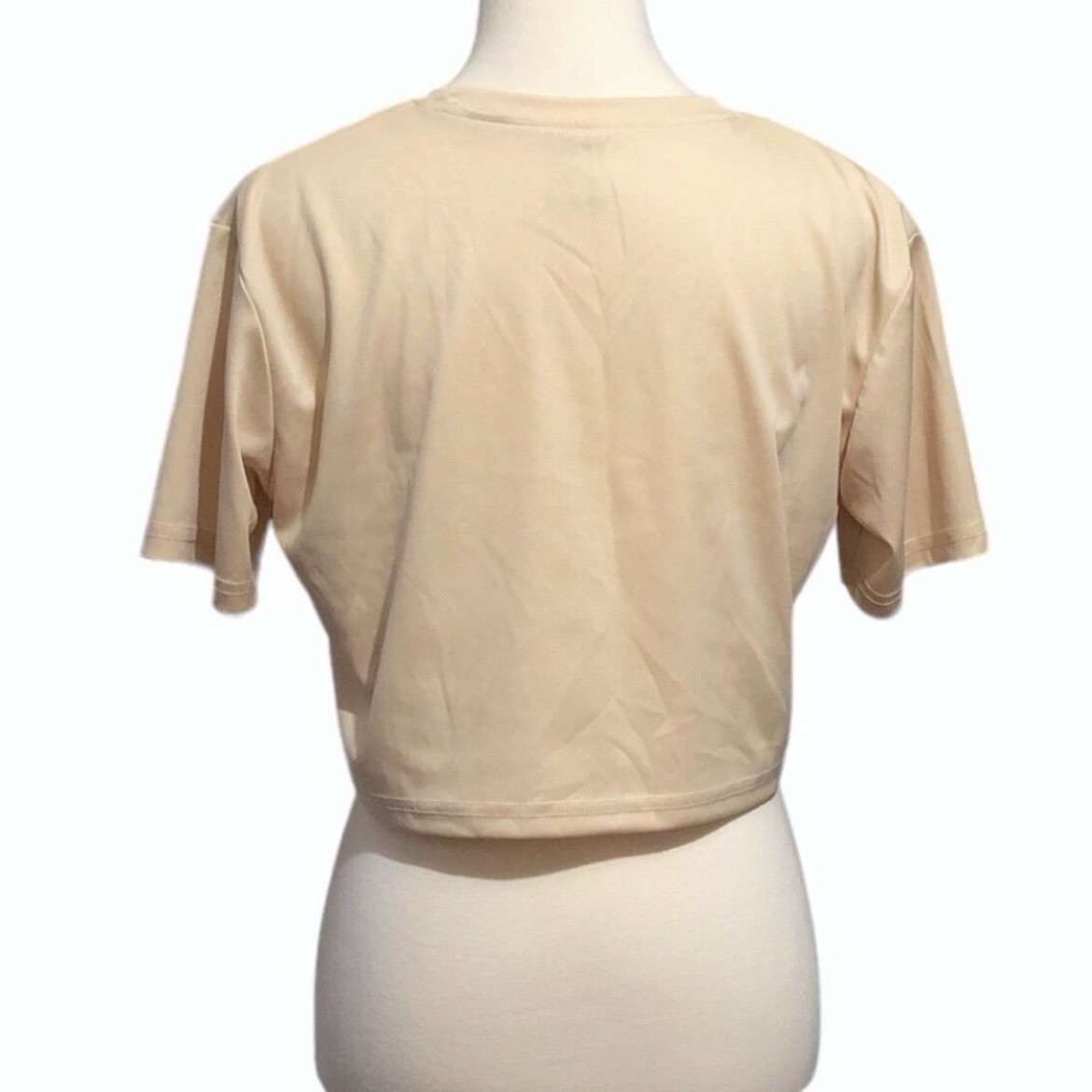 Women's Solid Colored Crop Top T-Shirt Baby Tee - Size Medium - photo 4
