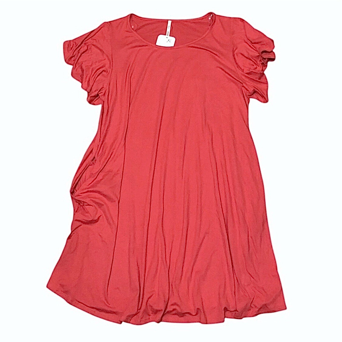 Mittoshop Coral T-Shirt Dress Short Sleeves Pockets NWT XL - photo 2