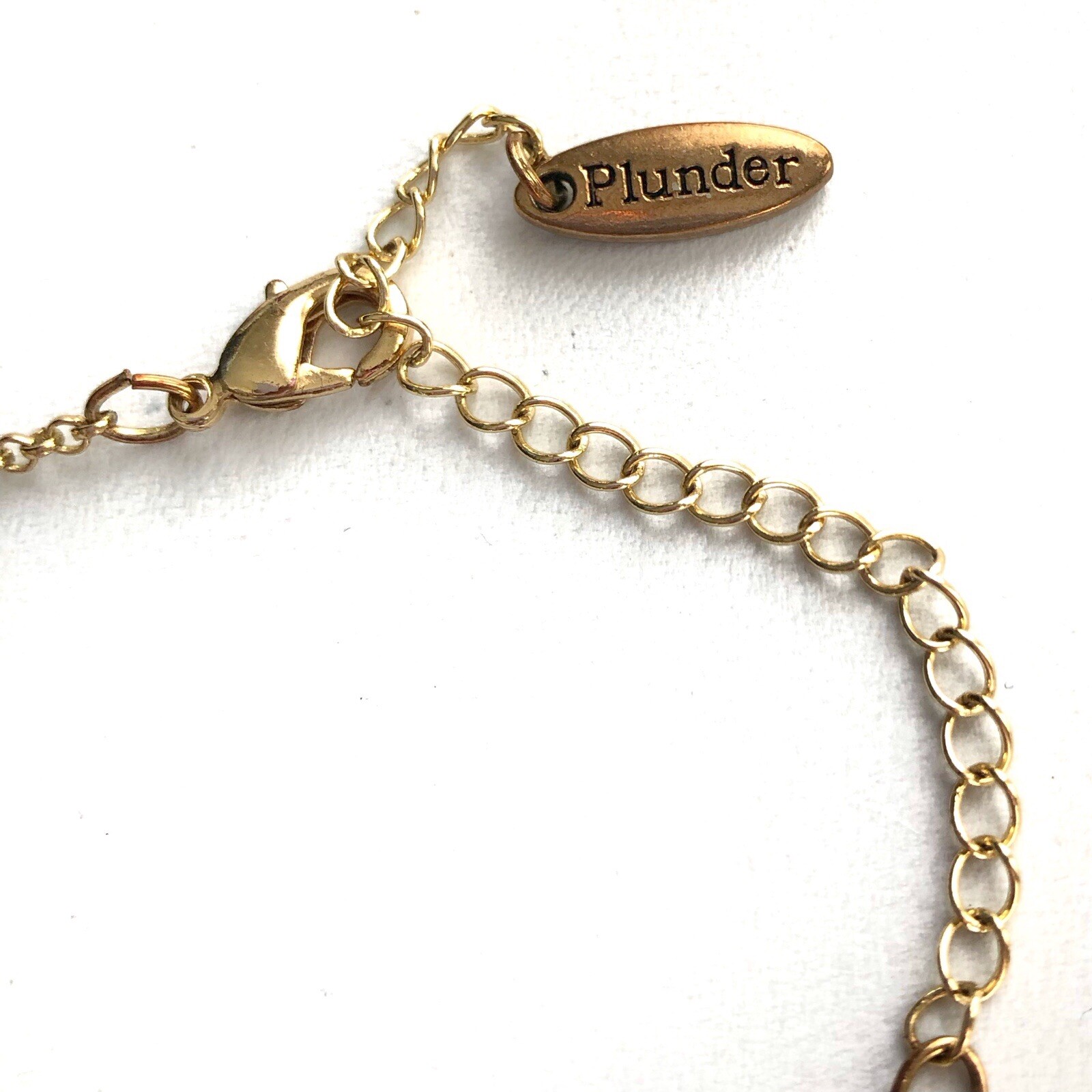 Plunder Jewelry "G" Initial Aqua and Gold Plated Vintage Necklac - photo 4