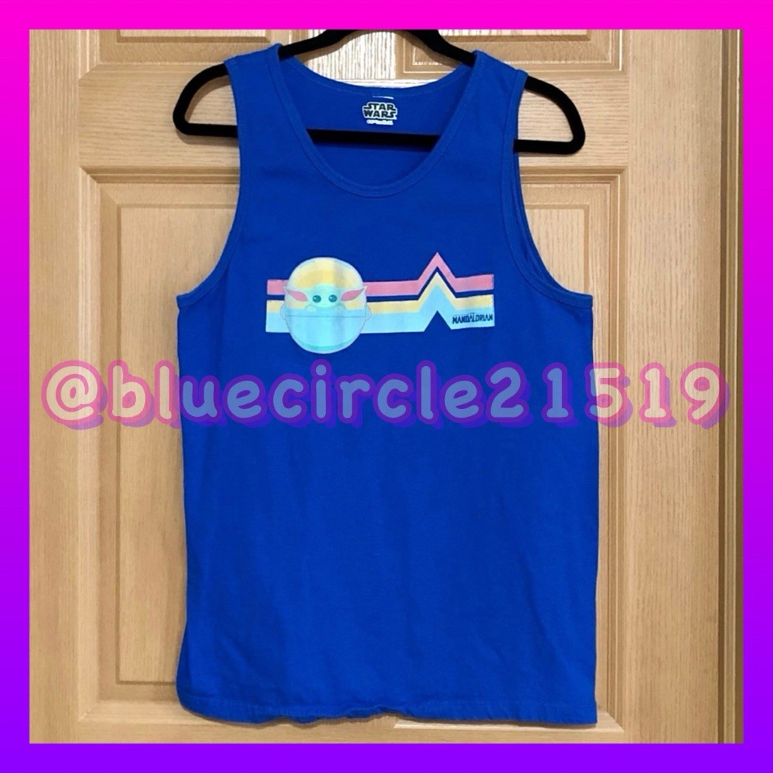 Star Wars The Mandalorian The Child Retro Tank Top Blue M - photo 2