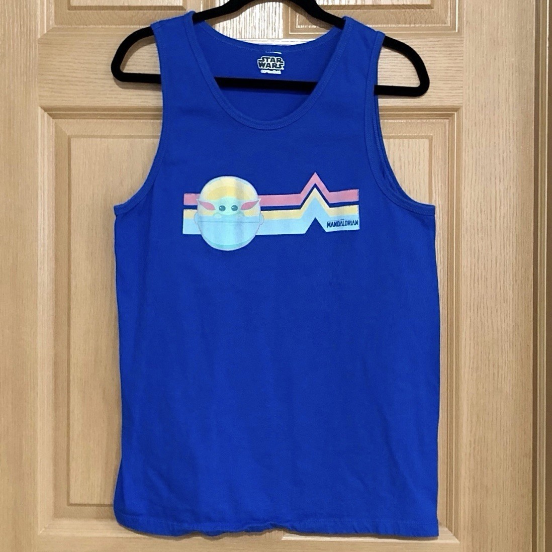 Star Wars The Mandalorian The Child Retro Tank Top Blue M - photo 3