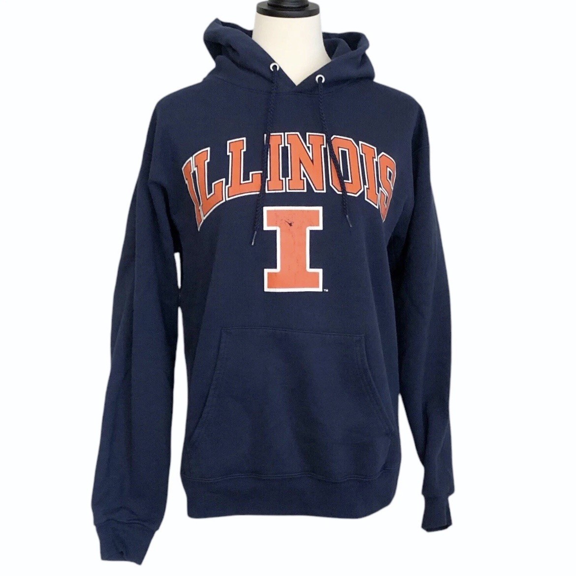 University of Illinois Fighting Illini Arch Logo Hoodie Navy S - photo 5