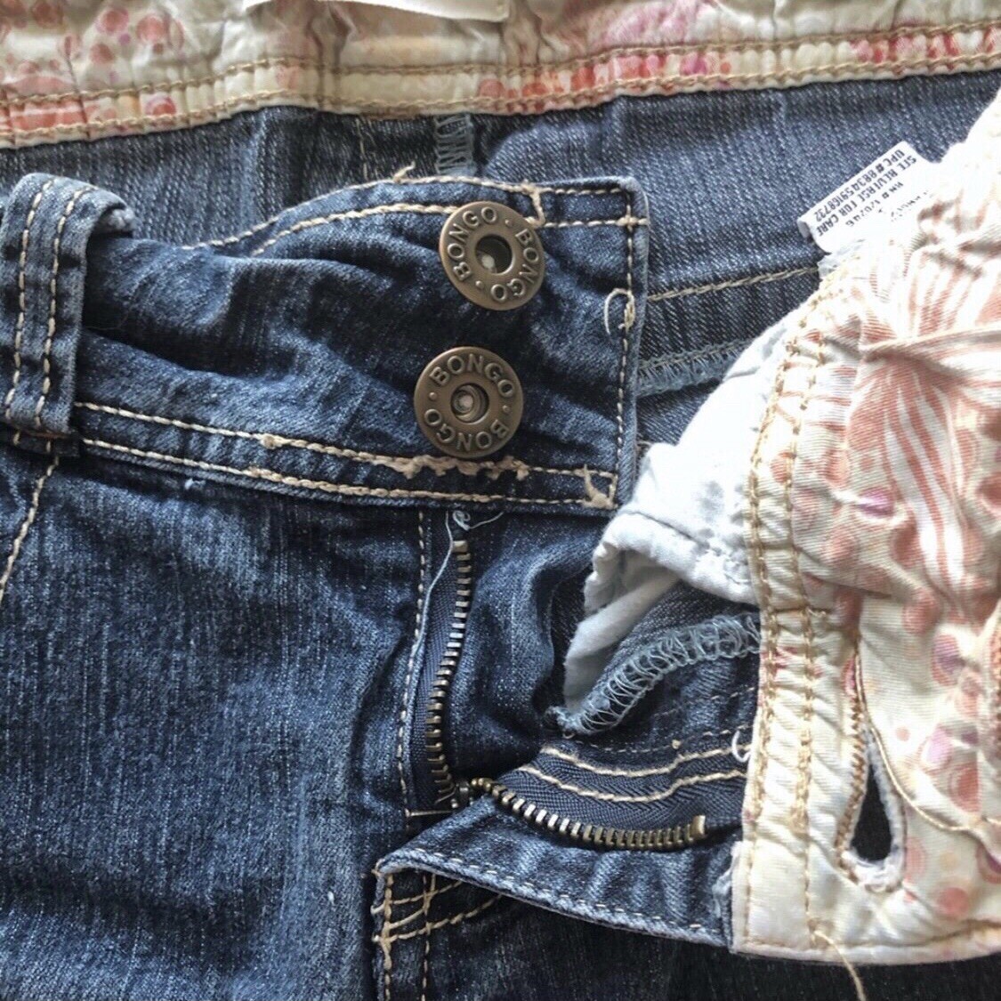 Bongo Vintage Jean Shorts with Double Button Closure Size 5 - photo 5