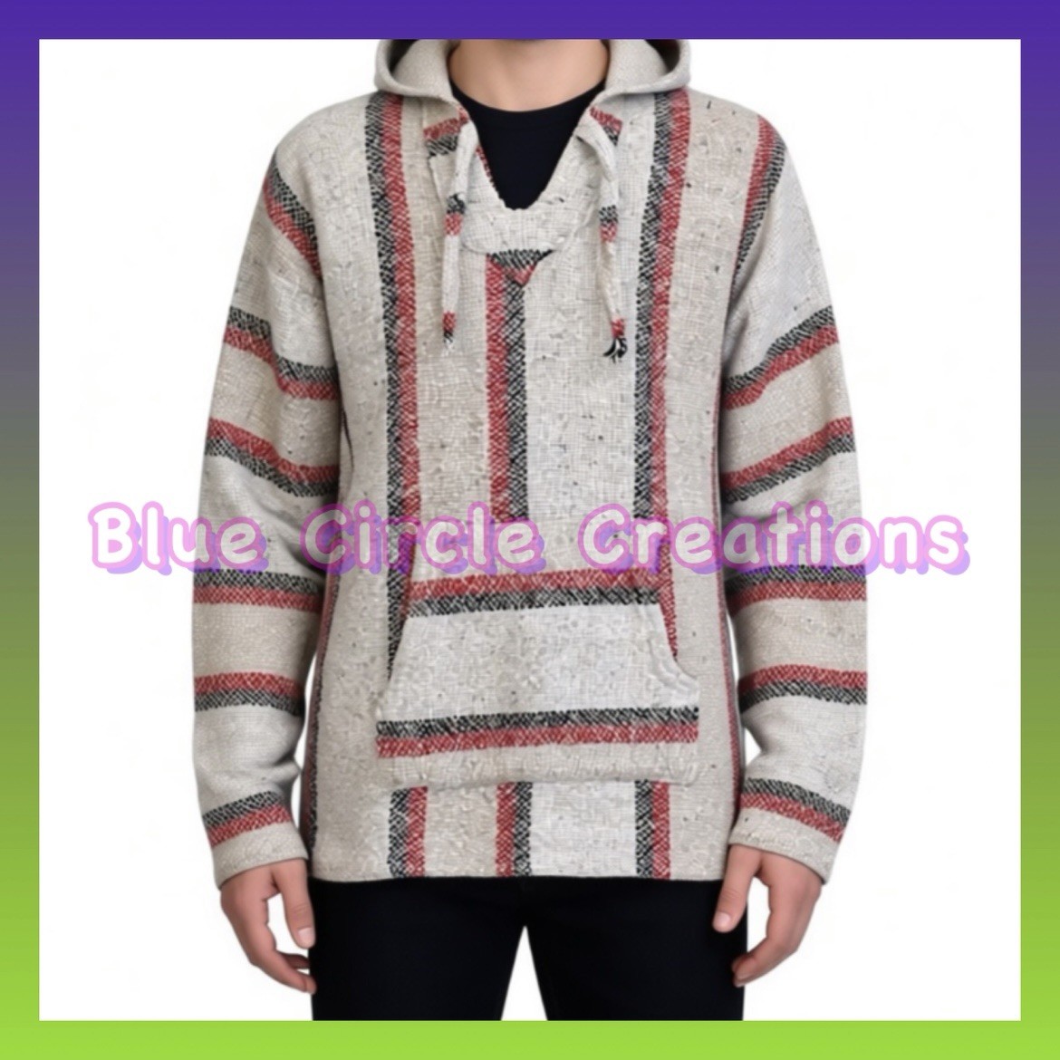 Industrias de Cuauhtenco Baja Poncho Hoodie L