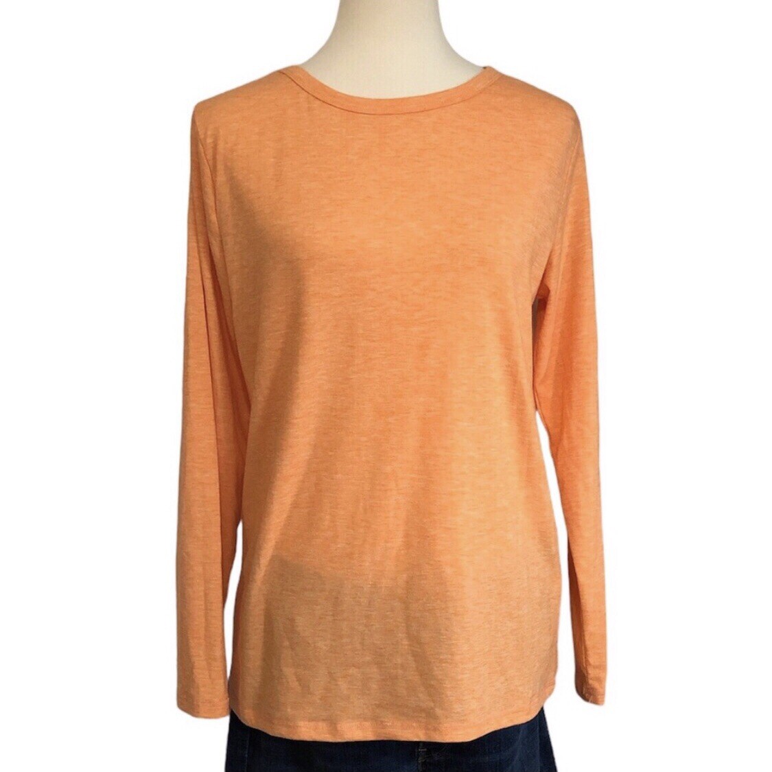 Automet Orange Long Sleeve Crewneck Top - Size M - photo 2