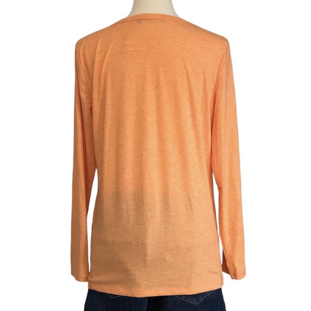 Automet Orange Long Sleeve Crewneck Top - Size M - photo 3