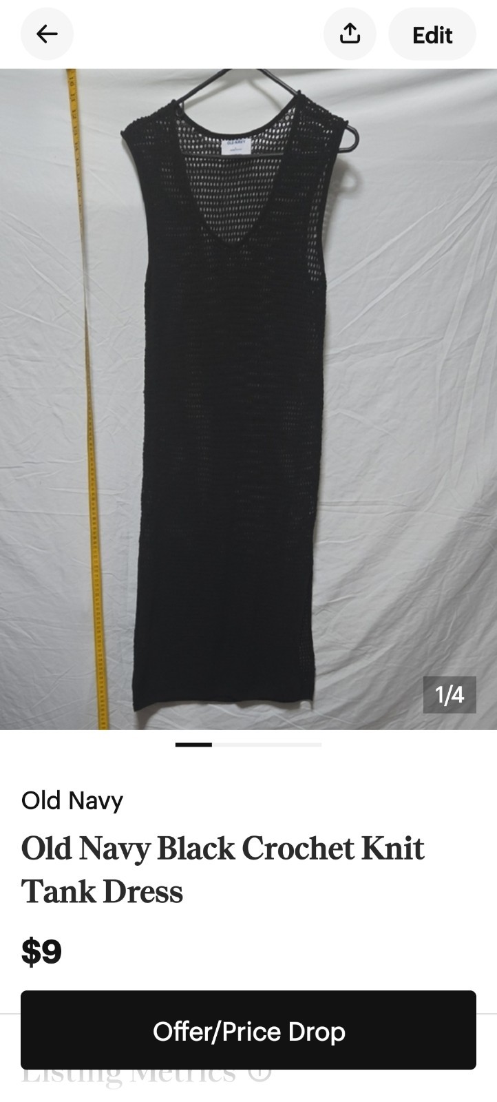 Old Navy Crochet Knit Tank Dress Small