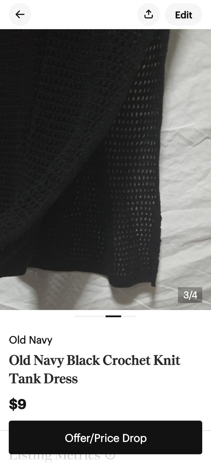 Old Navy Crochet Knit Tank Dress Small - photo 3