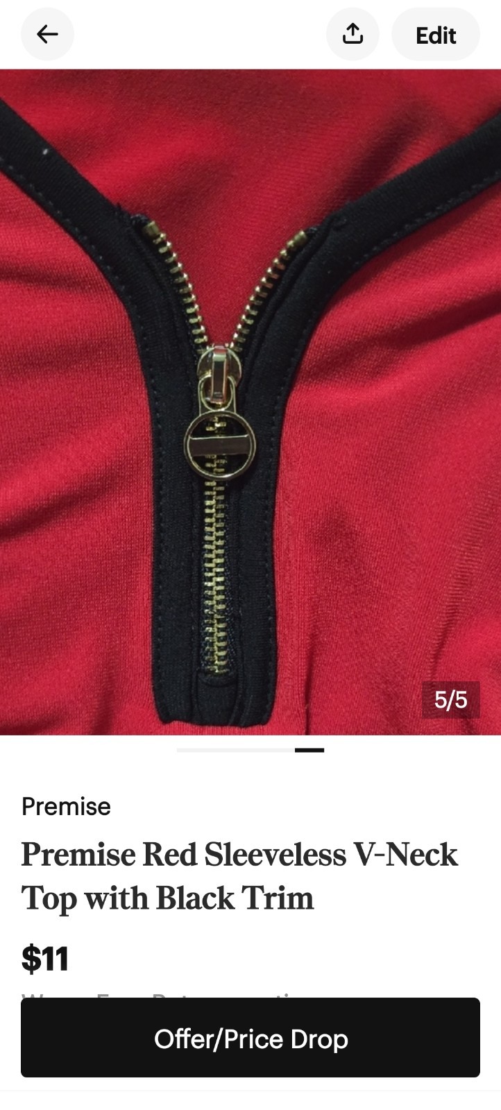Premise Red/Blk Top - photo 2