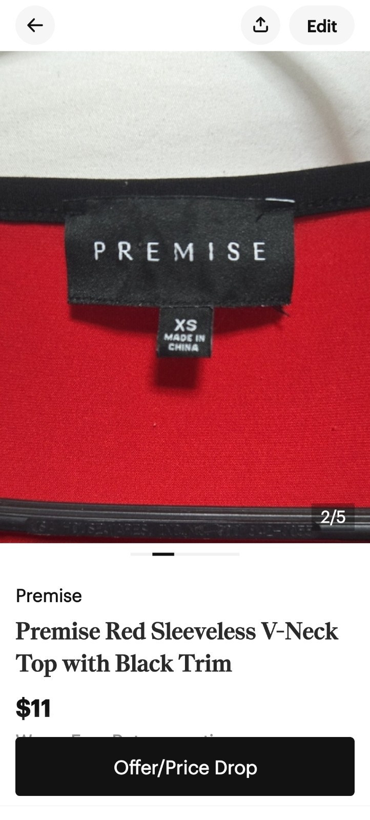 Premise Red/Blk Top - photo 4