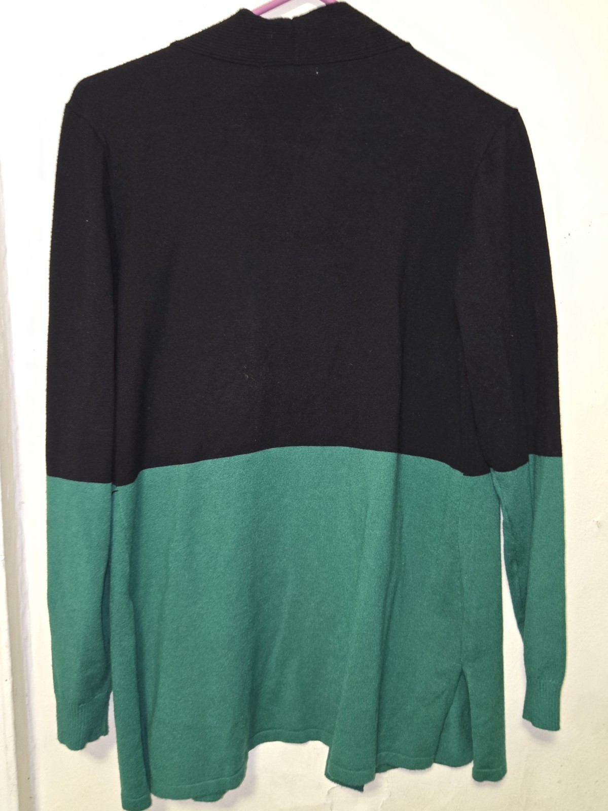 Green/Blk Open Cardigan-Duster - photo 2