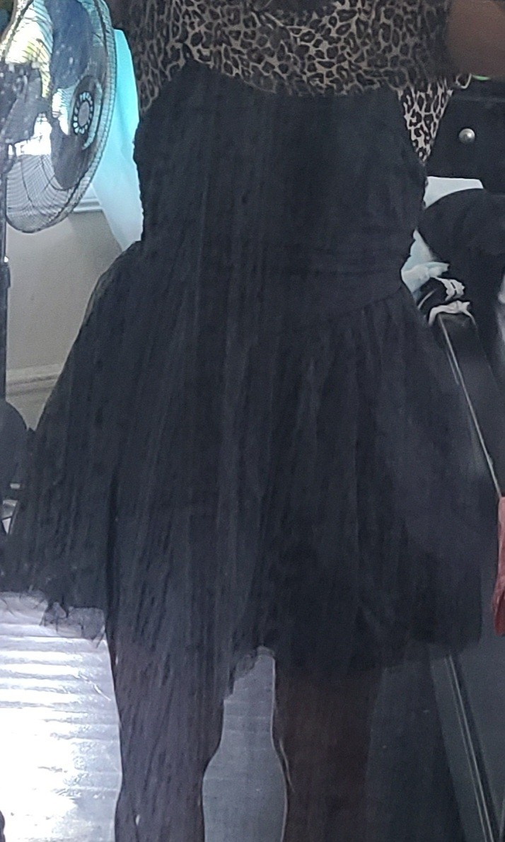 SheIn Black Strapless Tulle Dress - Size L - photo 5