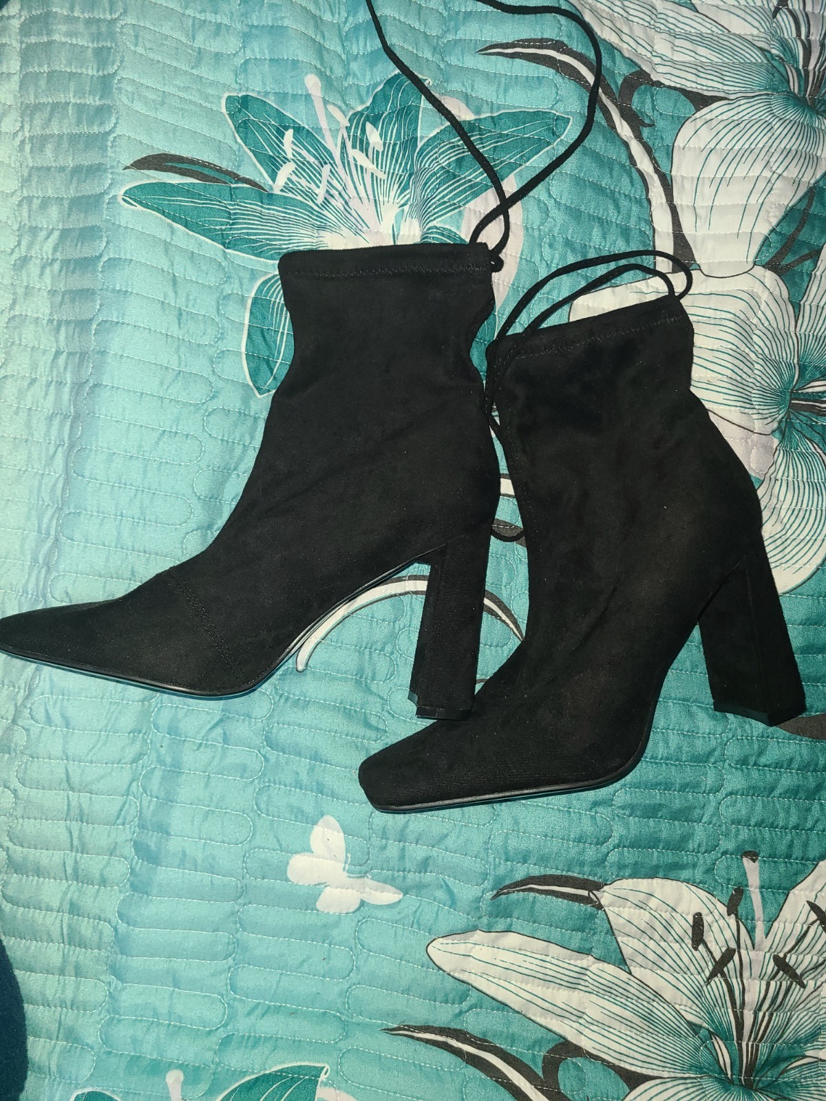 Cape Robbin Black Suede Booties Women's Size 9 New No Box - photo 3
