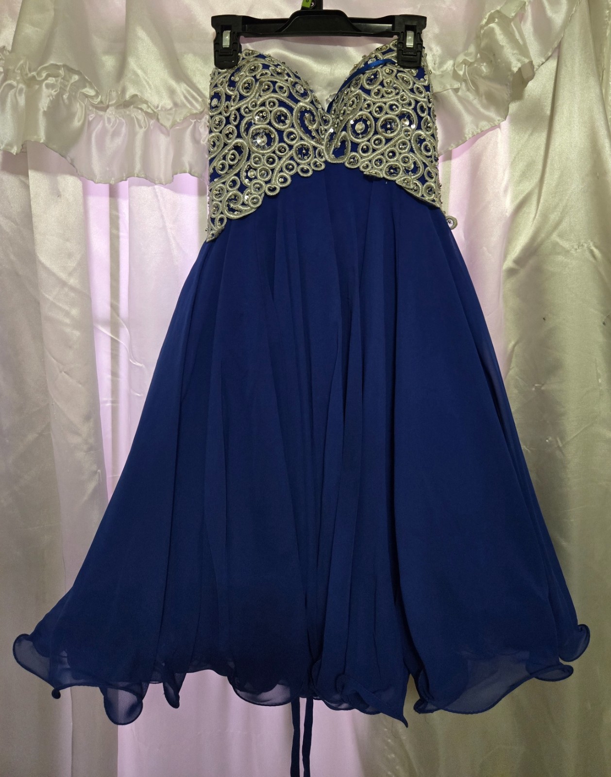 Blue Sweetheart Strapless Prom Dress - photo 4