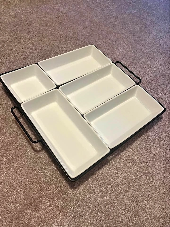 Square Porcelain Entertainment Pack - Set of 6