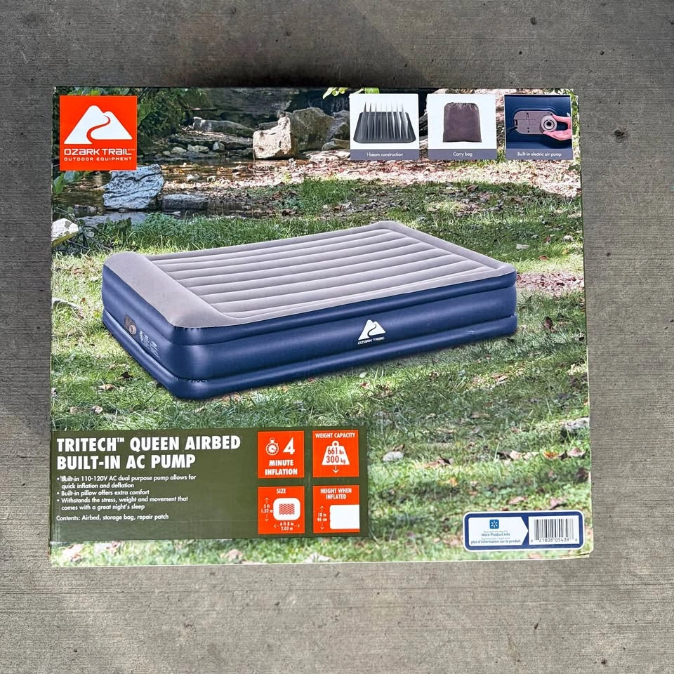 New Queen Air Mattress with Built-in Pump
