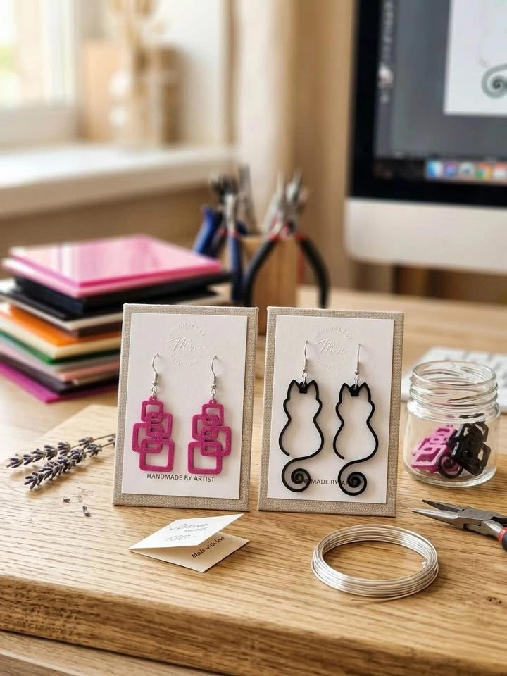 Custom 3D Printed Earrings ✨ - photo 3