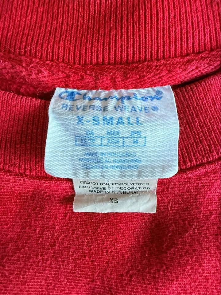 Vintage Style Red Champion Reverse Crewneck - photo 3