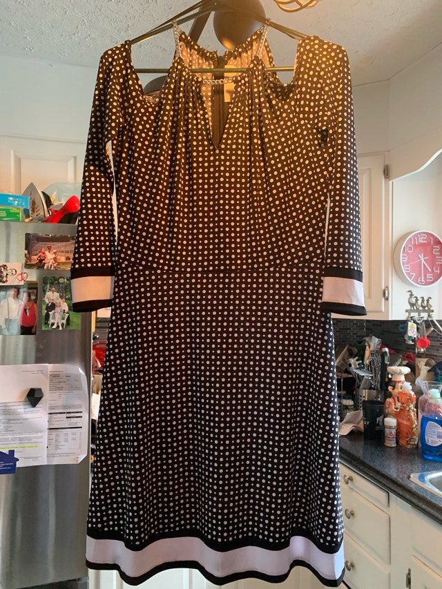 Michael Kors Dress - Black & White Polka Dot - Size Medium