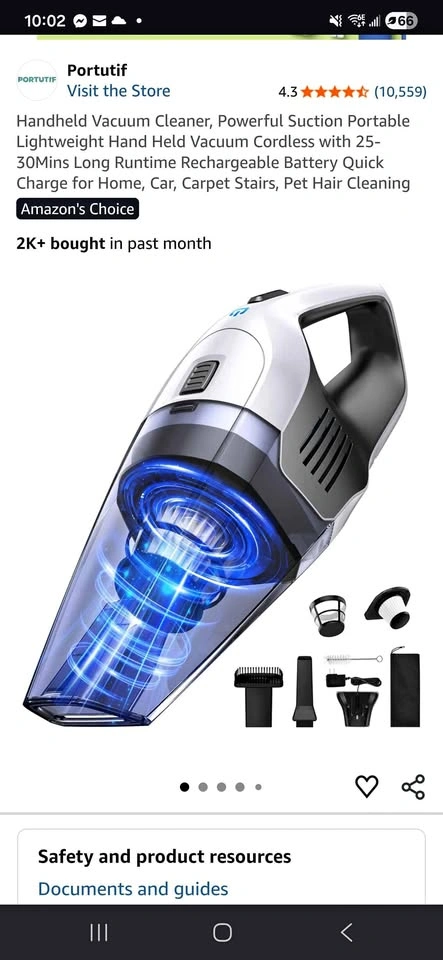 Powerful Handheld Cordless Vacuum Cleaner Portable Rechargeable