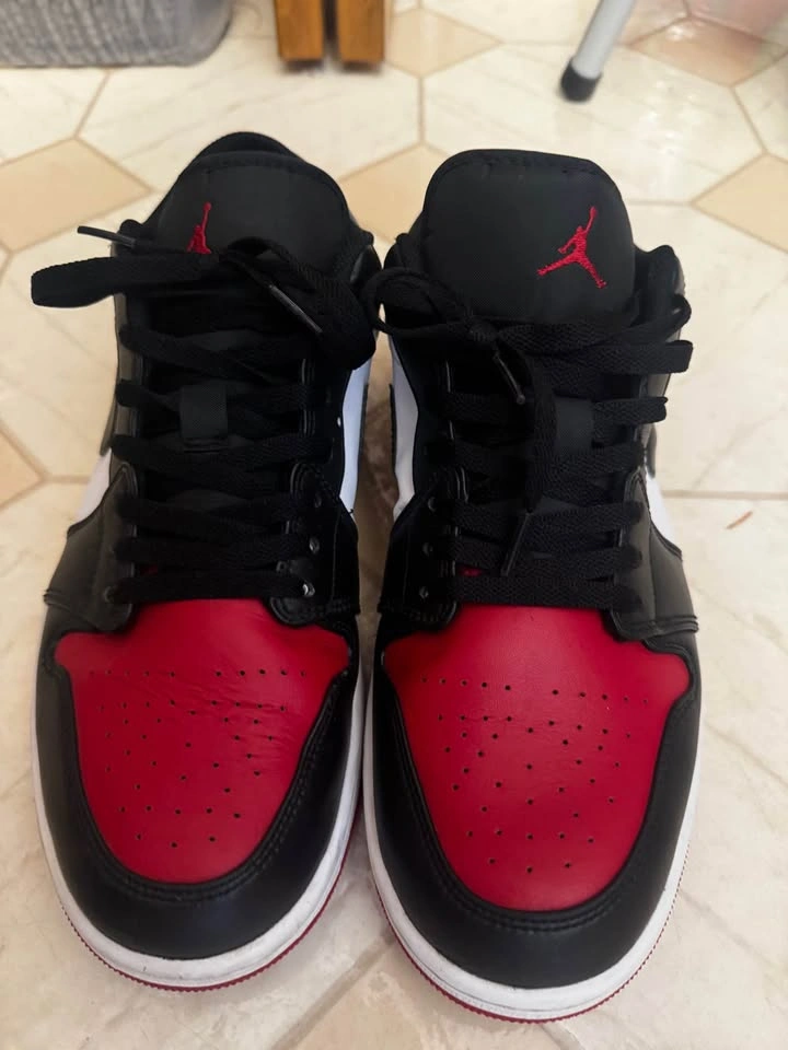 Air Jordan 1 Low Black Red White - photo 2