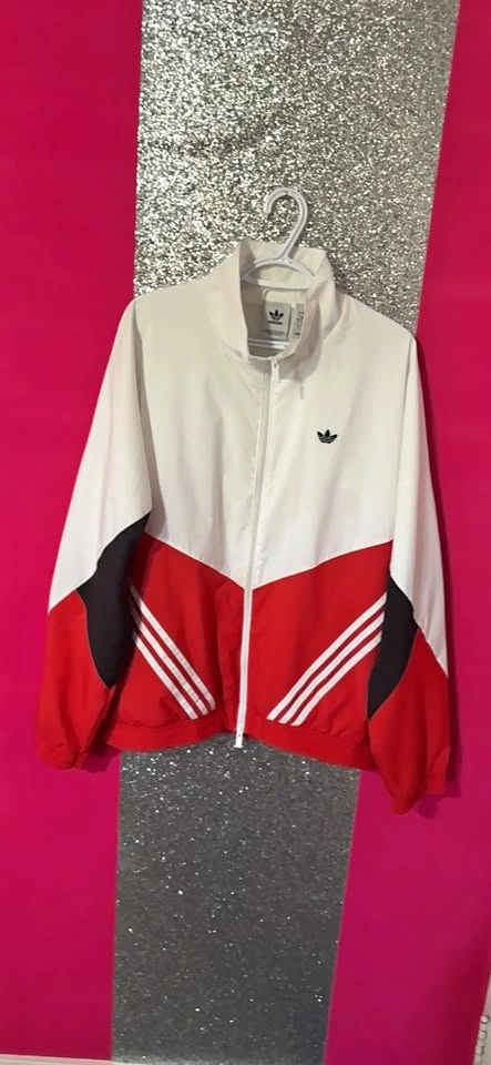 Adidas Jacket White Red Black