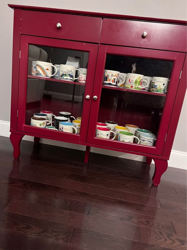 Red Display/Storage Cabinet - photo 2