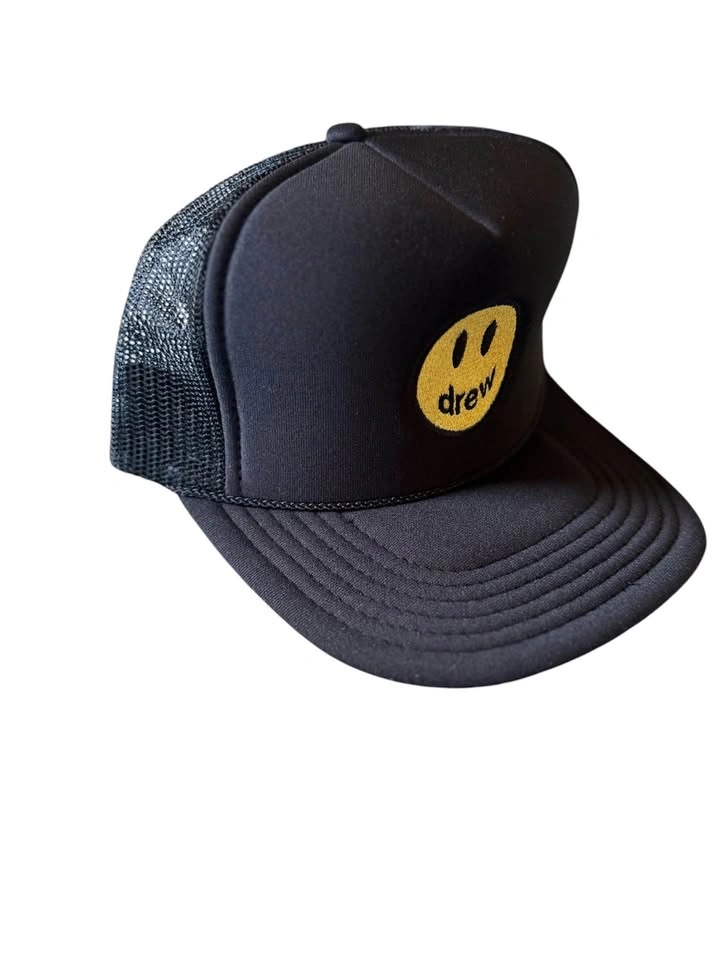 Drew House Black Smiley Face Trucker Hat - photo 2