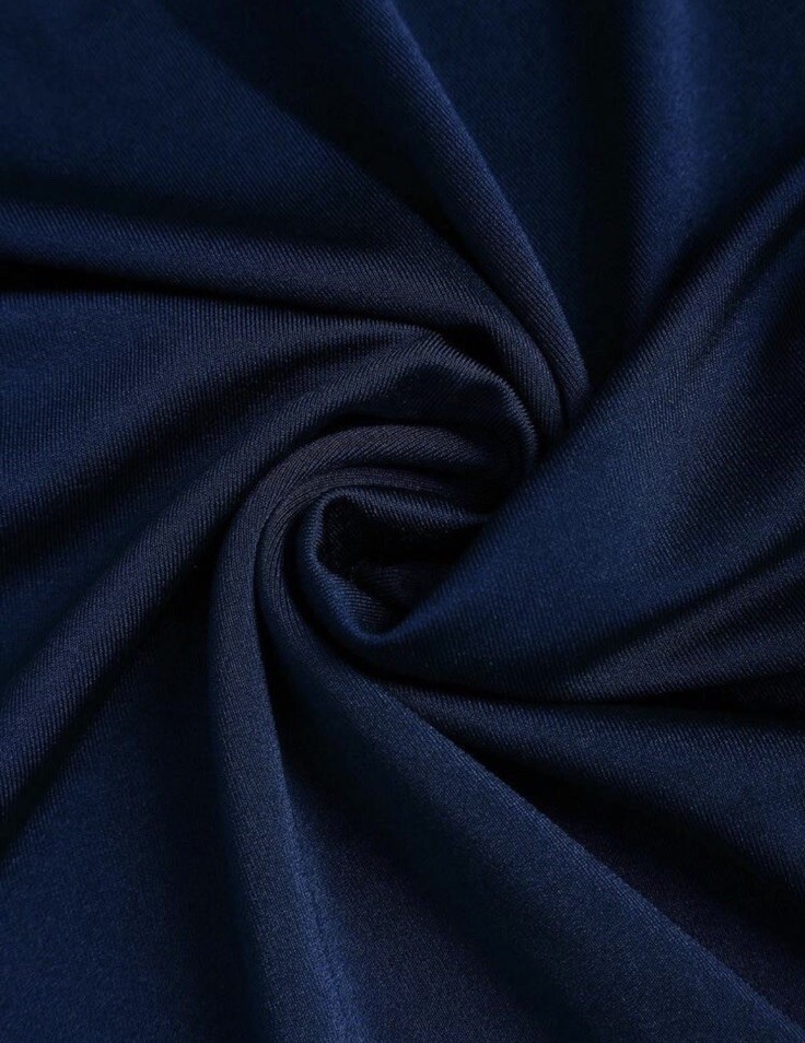 Shein Navy Blue Halter Cropped Cowl Neck Flower Accent Top L - photo 5
