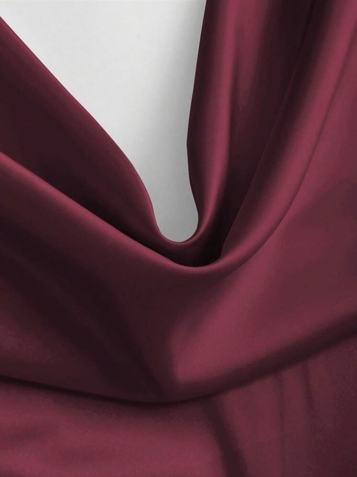 Womens Burgundy Satin Halter Top Size M - photo 3