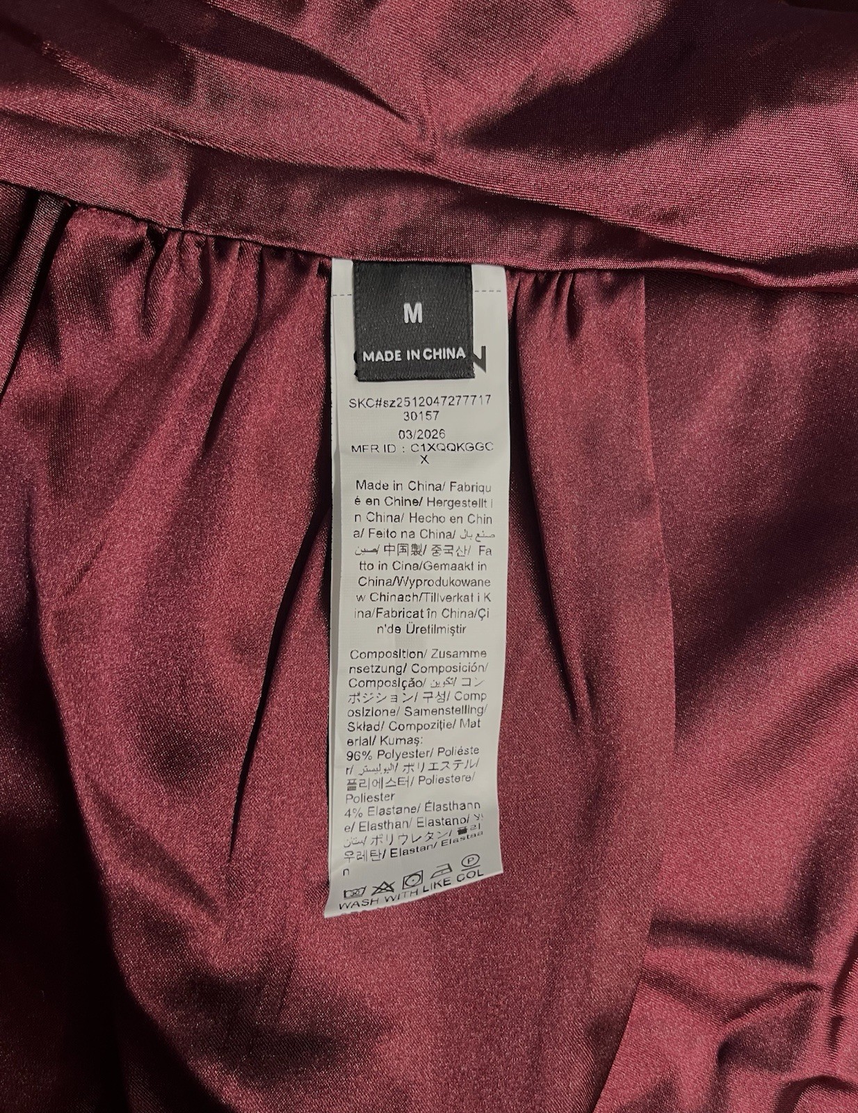 Womens Burgundy Satin Halter Top Size M - photo 5