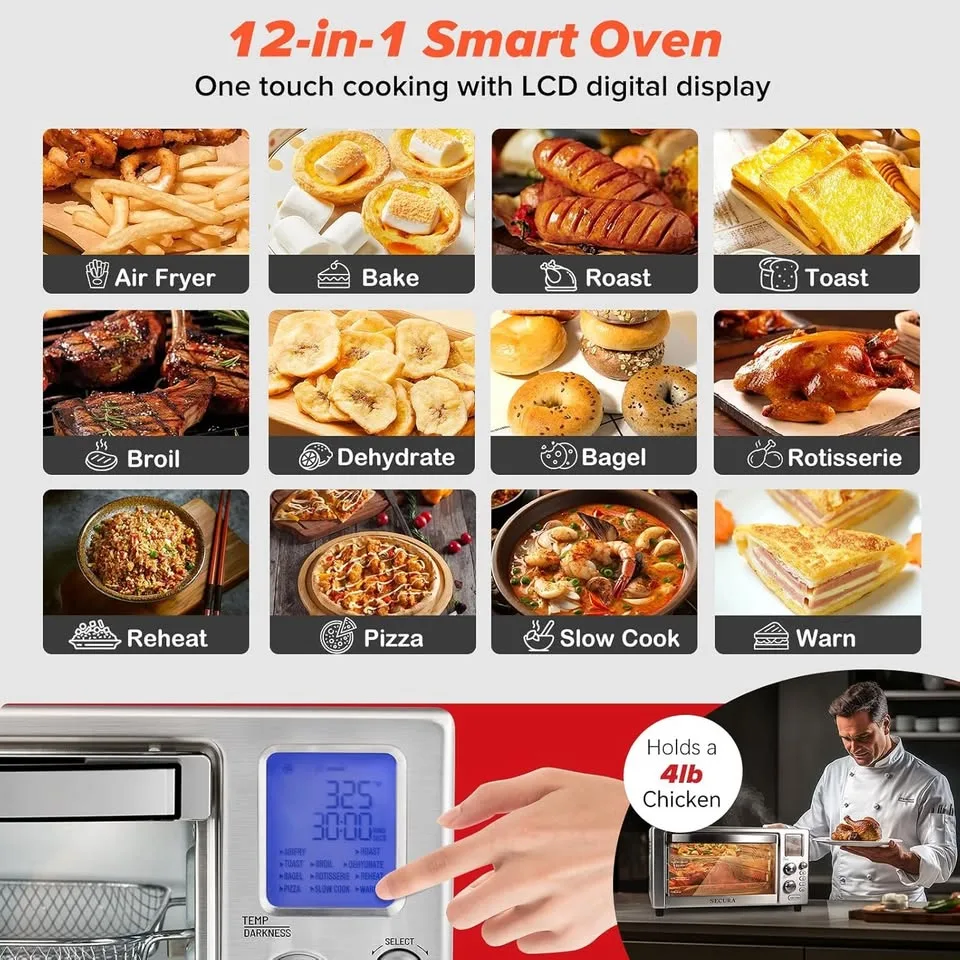 Secura Air Fryer 12-in-1 Smart Oven - 23 QT - New image indicator(3)