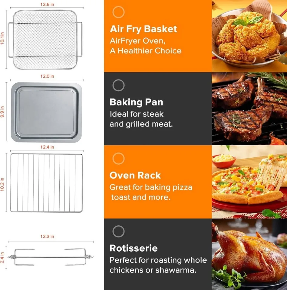 Secura Air Fryer 12-in-1 Smart Oven - 23 QT - New image indicator(8)