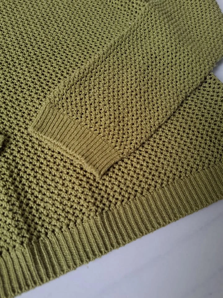💚 Pistachio Green Knit Mesh Sweater – Lightweight Layering Top - photo 3