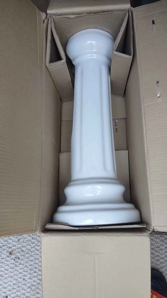 White Porcelain 2 Piece Pedestal Sink - photo 3