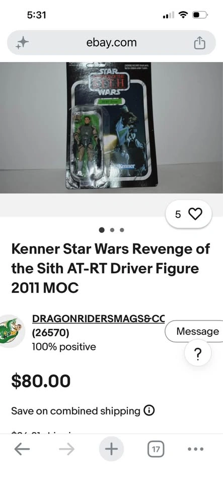 Star Wars Vintage Collection AT-RT Driver #46 Revenge of the Sit - photo 3
