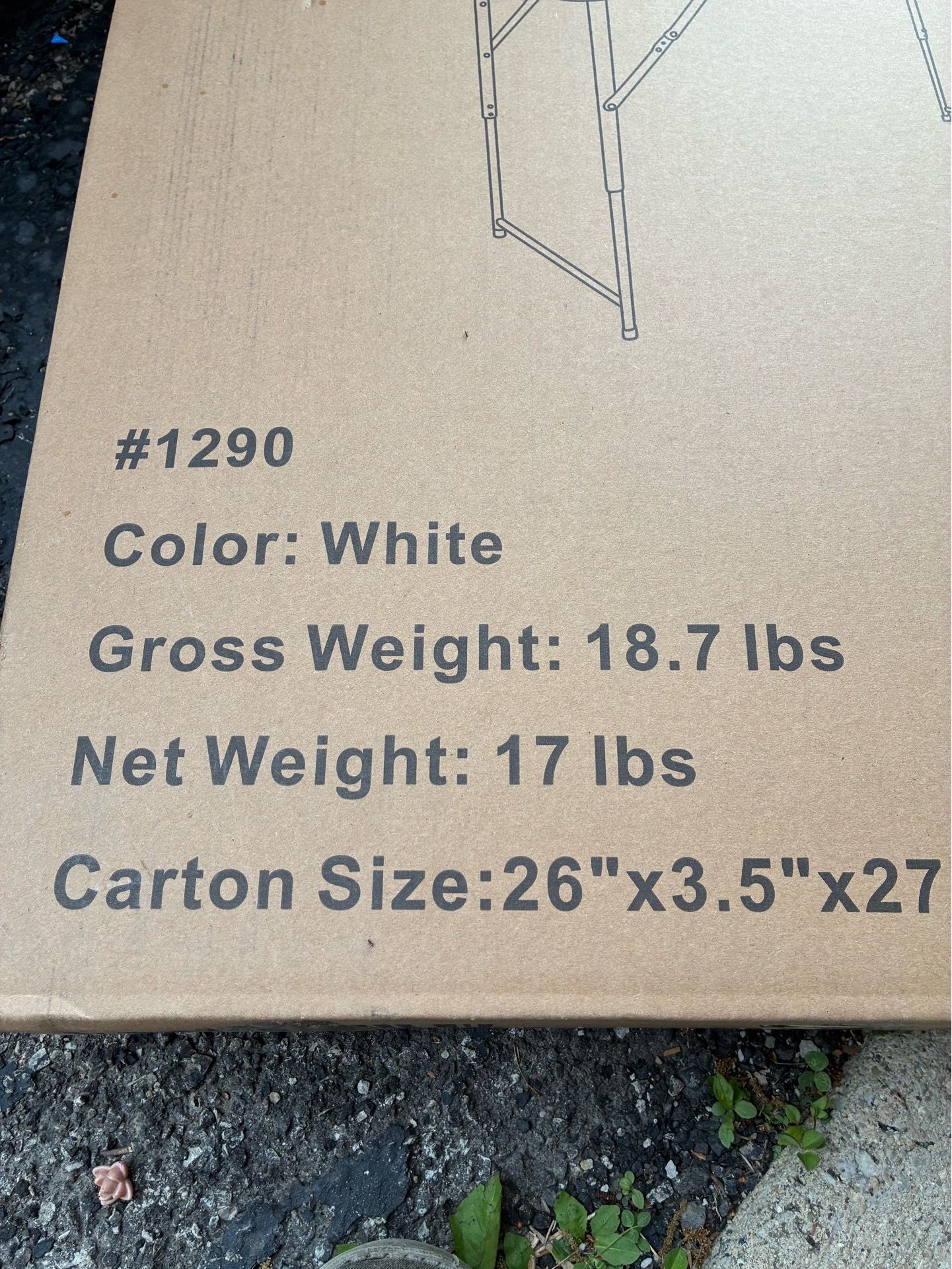 White 4 ft Folding Table - photo 2