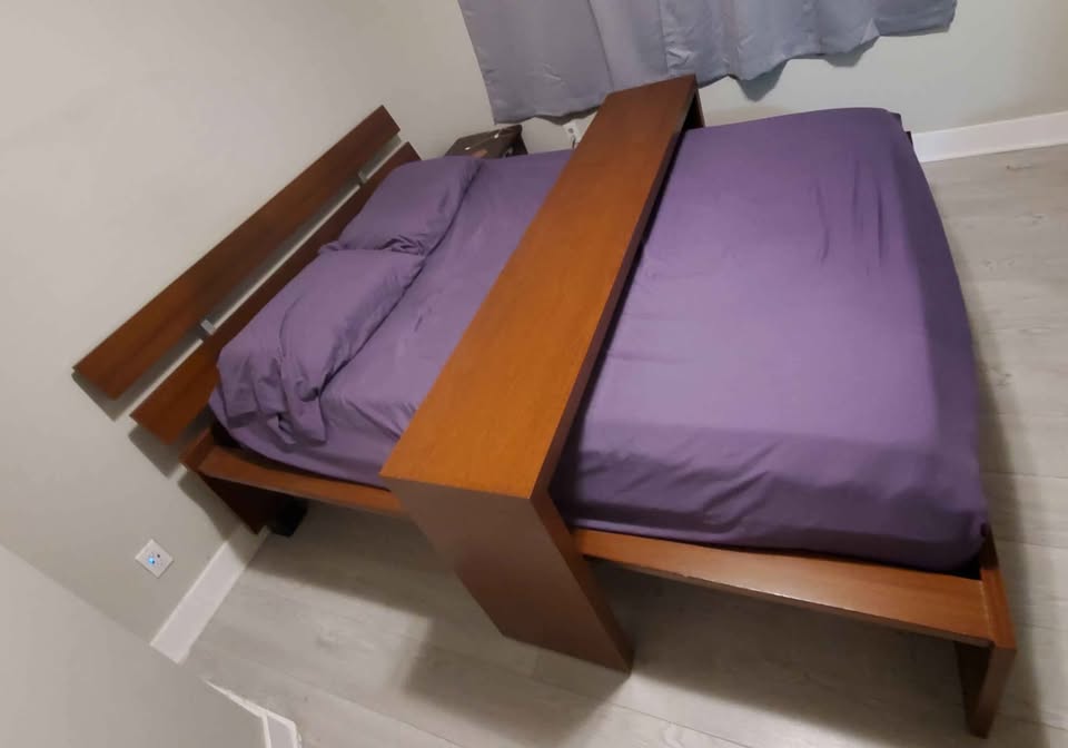 Queen Bed Frame with Over-the-Bed Desk/Table - photo 2