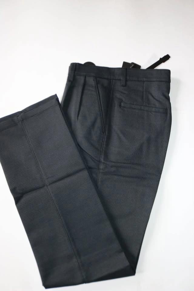 Men's Formal Pants - Mont Line Black w/ Blue Pattern - photo 3
