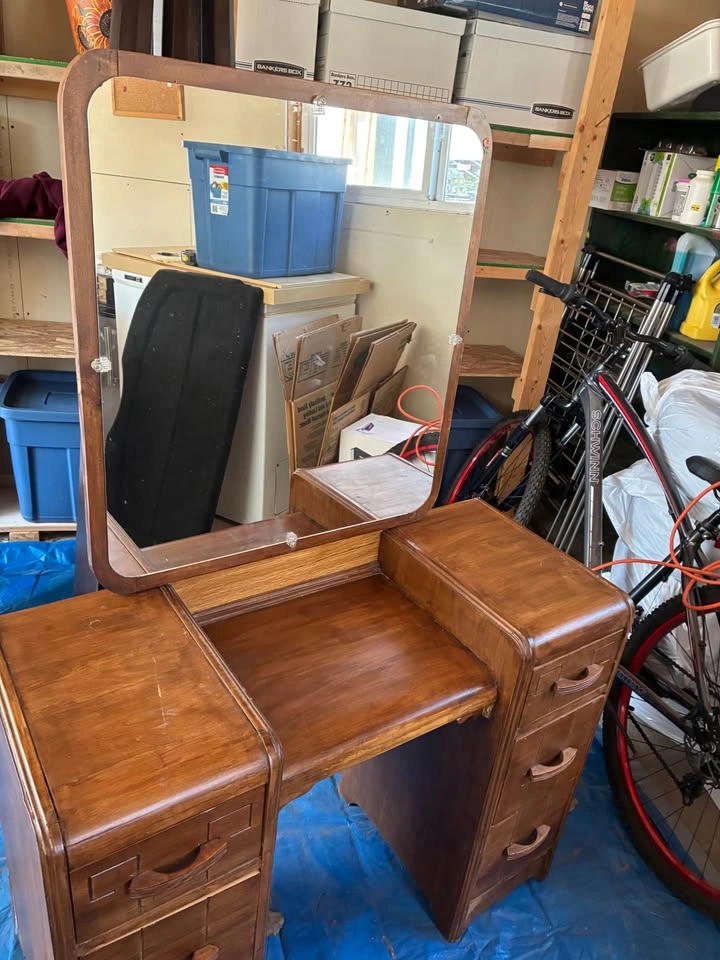 Antique Dresser/Vanity with Mirror - photo 4