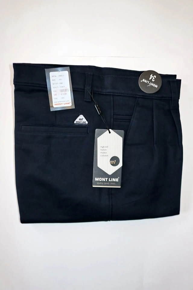 Men's Formal Pants - Mont Line Navy Blue
