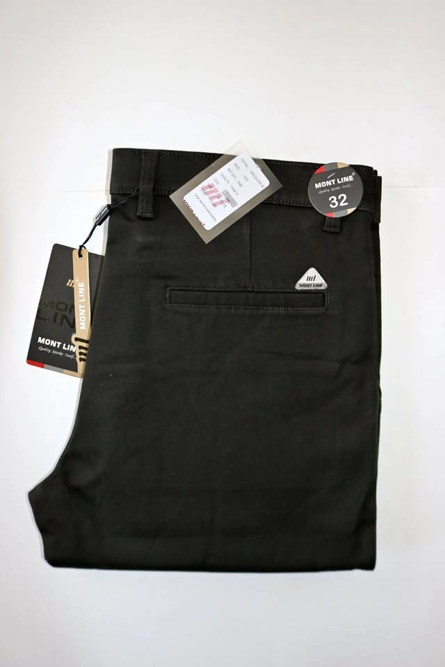 Men's Formal Pants - Mont Line Olive Green