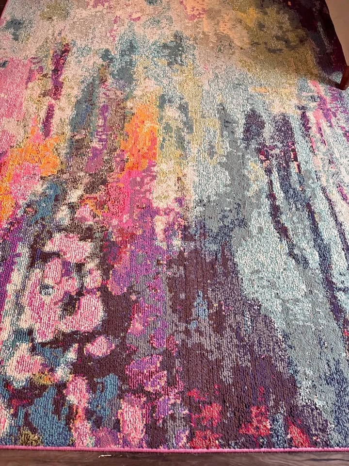 Vibrant Abstract Area Rug 8x10