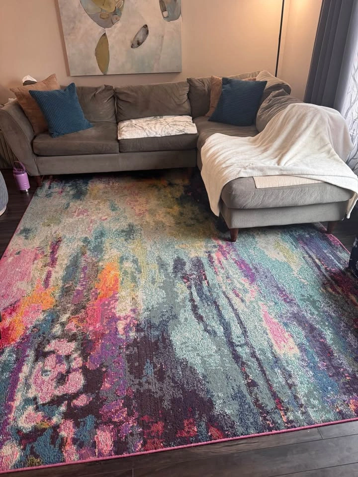 Vibrant Abstract Area Rug 8x10 - photo 2