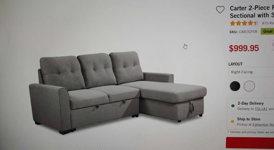 Sectional Couch with Storage - photo 4