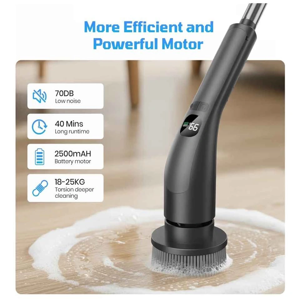 Waterproof Electric Spin Scrubber with Handle - photo 4