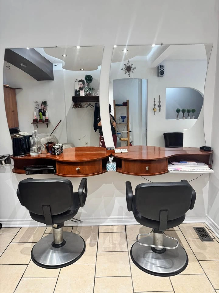 Black Leather Hydraulic Salon Chair Set (5 Chairs) - photo 3