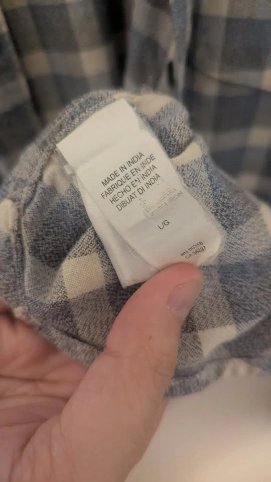 Men's Large Lucky Brand Flannel Shirt Plaid - photo 4