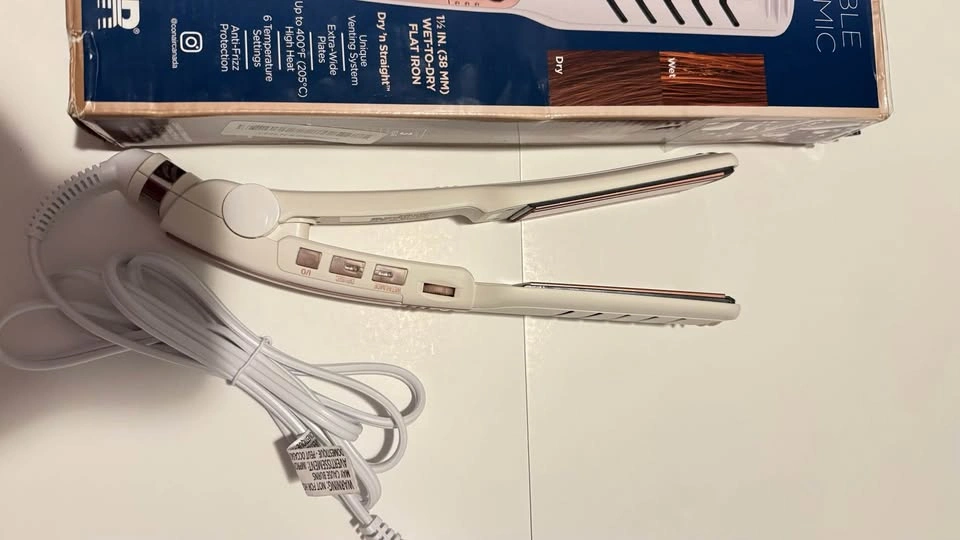 Conair Double Ceramic Wet-to-Dry Flat Iron 1.5 inch - photo 3