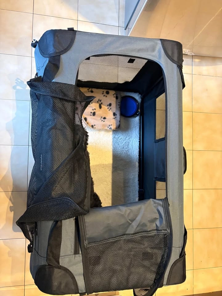 Grey Portable Dog Crate, Collapsible - photo 3